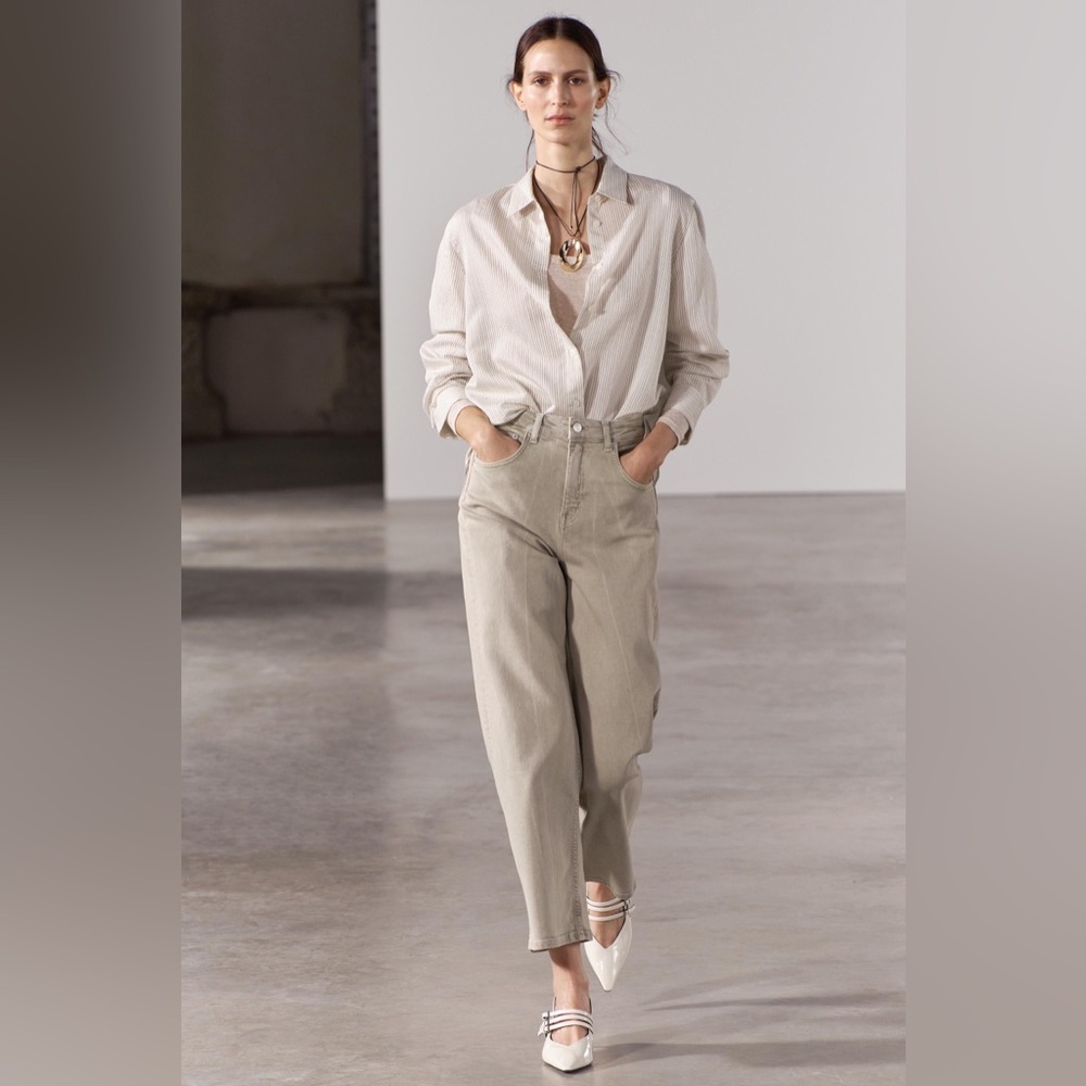 Zara ZW Collection High Rise Culotte Jeans
